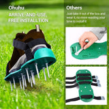 Lawn Aerator Sandals Free Installation, Lawn Spike Shoes Lawn Vertical Cutter Lawn Shoes Garden - 45-Degree Angle