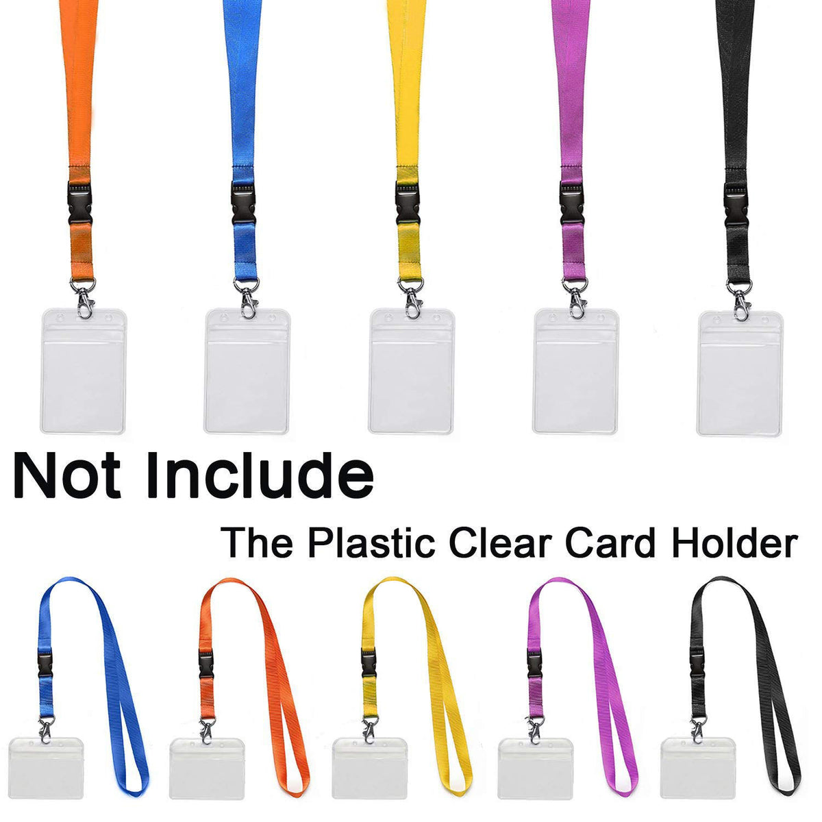 5-pack Neck Warmers with Removable Buckle - Orange, Blue, Purple, Black, Yellow, SU-CYL-0598