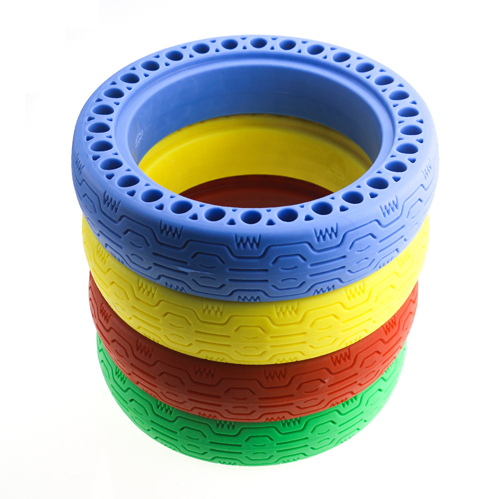 For Xiaomi electric scooter color solid tire multi-color honeycomb tire hollow airless tire M365 explosion-proof solid tire green
