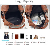 Vintage Backpack Women Shoulder Bag Girls Waterproof Daypack - Side View