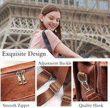 Vintage Backpack Women Shoulder Bag Girls Waterproof Daypack - 45-Degree Angle