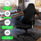 [QD] Gaming chair cover, with armrests, black stretchy chair cover, washable, for gaming chair, computer chair, swivel chair