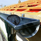 Downspout Cover, 4-pack, Plastic Basket, Leaf Catcher for Gutter, Rain Pipe Cover, Gutter Cover, Ø 13 cm, black - Front View