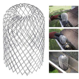 4-pack expandable metal gutter filter screens, leaf strainers, gutter and downspout guards - max - Side View