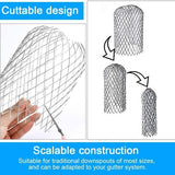 4-pack expandable metal gutter filter screens, leaf strainers, gutter and downspout guards - max - Top-Down View