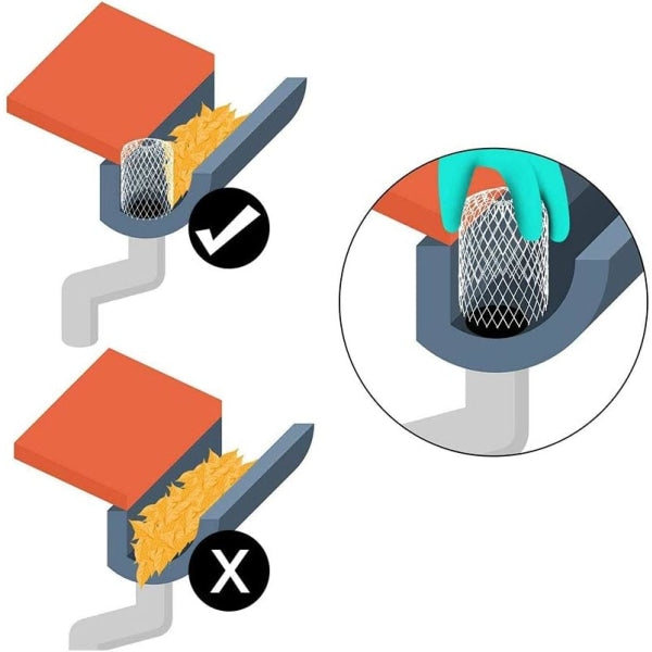 4-pack expandable metal gutter filter screens, leaf strainers, gutter and downspout guards - max