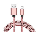 5-pack 2m Braided Lightning Cables, Compatible with iPhone 11 13 14, Charging and Data Cable - Side View