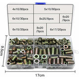 230 Pieces Zinc Alloy Hexagonal Threaded Insert Nuts, Threaded Insert Nuts, External Thread Nuts M4 M5 M6 M8 for Nut Tool Kit