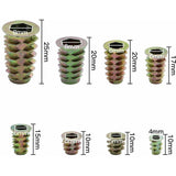 230 Pieces Zinc Alloy Hexagonal Threaded Insert Nuts, Threaded Insert Nuts, External Thread Nuts M4 M5 M6 M8 for Nut Tool Kit - Side View