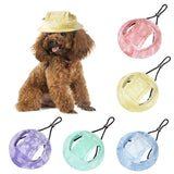 Dog fleece hat Adjustable dog Outdoor port UV protection Hat cap qd best Light blue S Light blue S