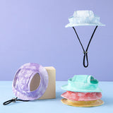 Dog fleece hat Adjustable dog Outdoor port UV protection Hat cap qd best Light blue S Light blue S - Top-Down View