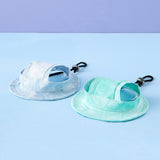 Dog fleece hat Adjustable dog Outdoor port UV protection Hat cap qd best Light blue S Light blue S - Low Angle