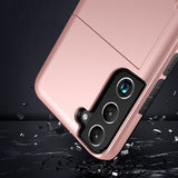Samsung Galaxy S22 Case Card Slot Rose Gold - Front View