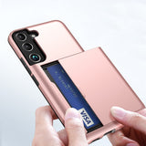 Samsung Galaxy S22 Case Card Slot Rose Gold - Side View