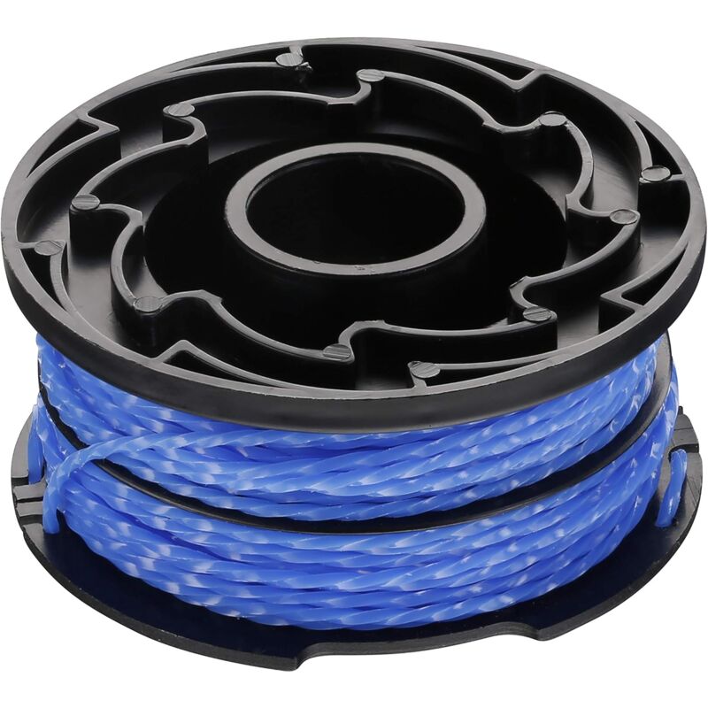 BLACK+DECKER 3-pack Replacement Spools for Trimmers, Reflex Plus Self-Unwinding Spool, 3 x 12 m Nylon Line, ⌀1.5 mm Line, A6441X3-XJ Blue