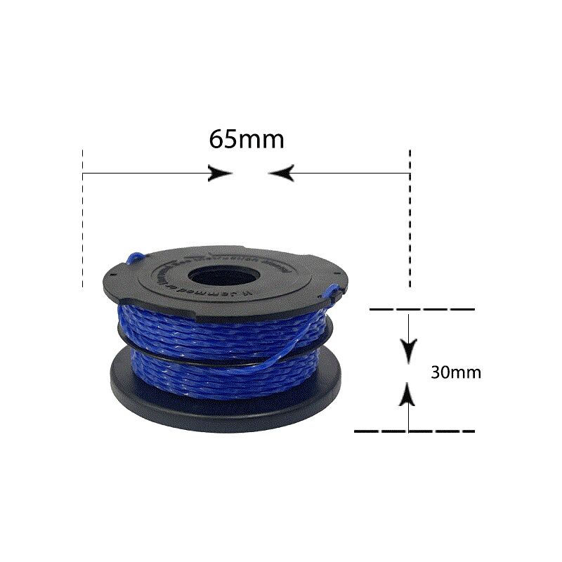 BLACK+DECKER 3-pack Replacement Spools for Trimmers, Reflex Plus Self-Unwinding Spool, 3 x 12 m Nylon Line, ⌀1.5 mm Line, A6441X3-XJ Blue
