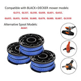 BLACK+DECKER 3-pack Replacement Spools for Trimmers, Reflex Plus Self-Unwinding Spool, 3 x 12 m Nylon Line, ⌀1.5 mm Line, A6441X3-XJ Blue