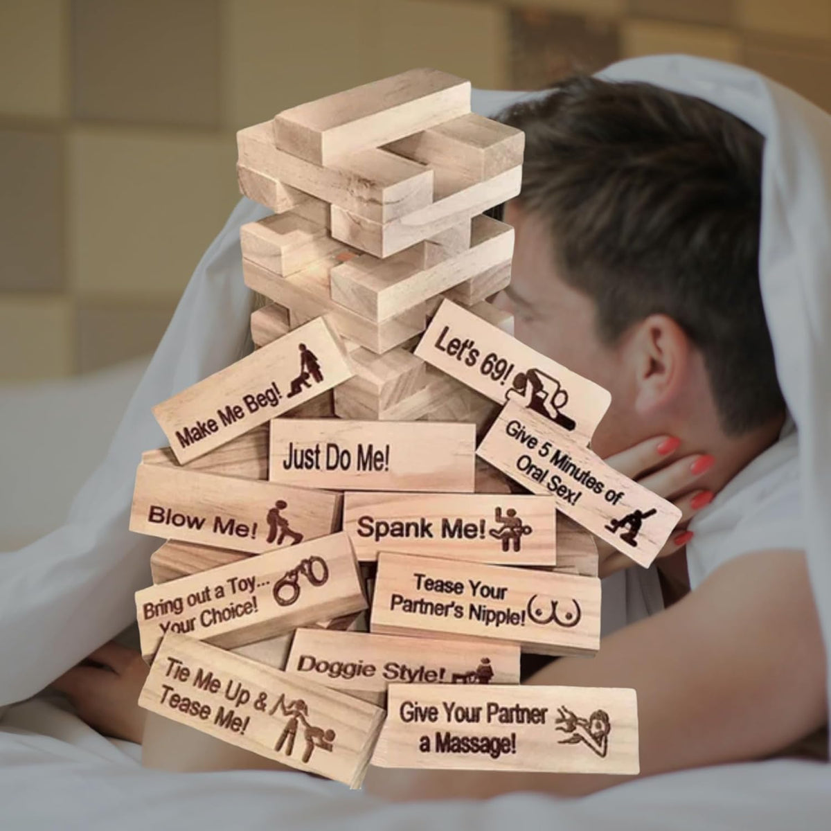 Block Tower Jenga Game Couple Dating Block Tower Jenga Game