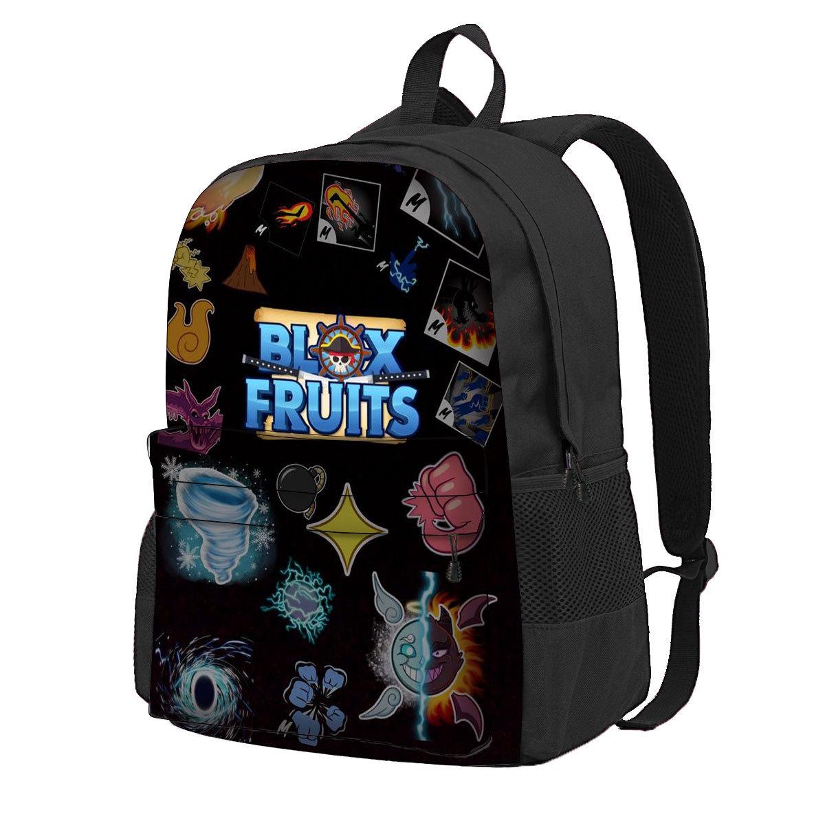 Children's backpack roblox blox fruits primary school bag polyester school bag with large capacity