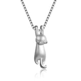 Sterling Silver Cat Necklace for Women and Girls - Cat Jewelry for Women - Cat Accessories for Women - Cat Lovers