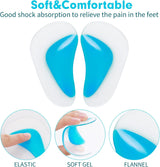 Pairs Orthopedic Gel Insoles for Arch Support, Orthopedic Silicone Arch Support, Plantar Fasciitis Gel Shoes