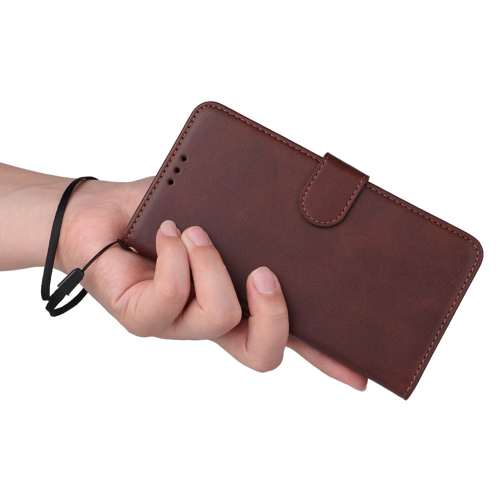 SKALO Samsung A55 5G PU Leather Wallet Case - Multiple Colors Brown Brown Brown