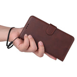 SKALO Samsung A55 5G PU Leather Wallet Case - Multiple Colors Brown Brown Brown