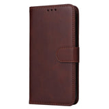 SKALO Samsung A55 5G PU Leather Wallet Case - Multiple Colors Brown Brown Brown