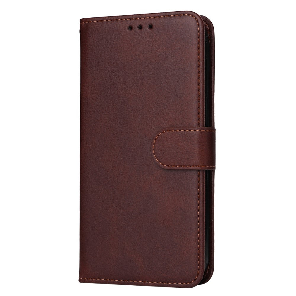 SKALO Samsung A55 5G PU Leather Wallet Case - Multiple Colors Brown Brown Brown