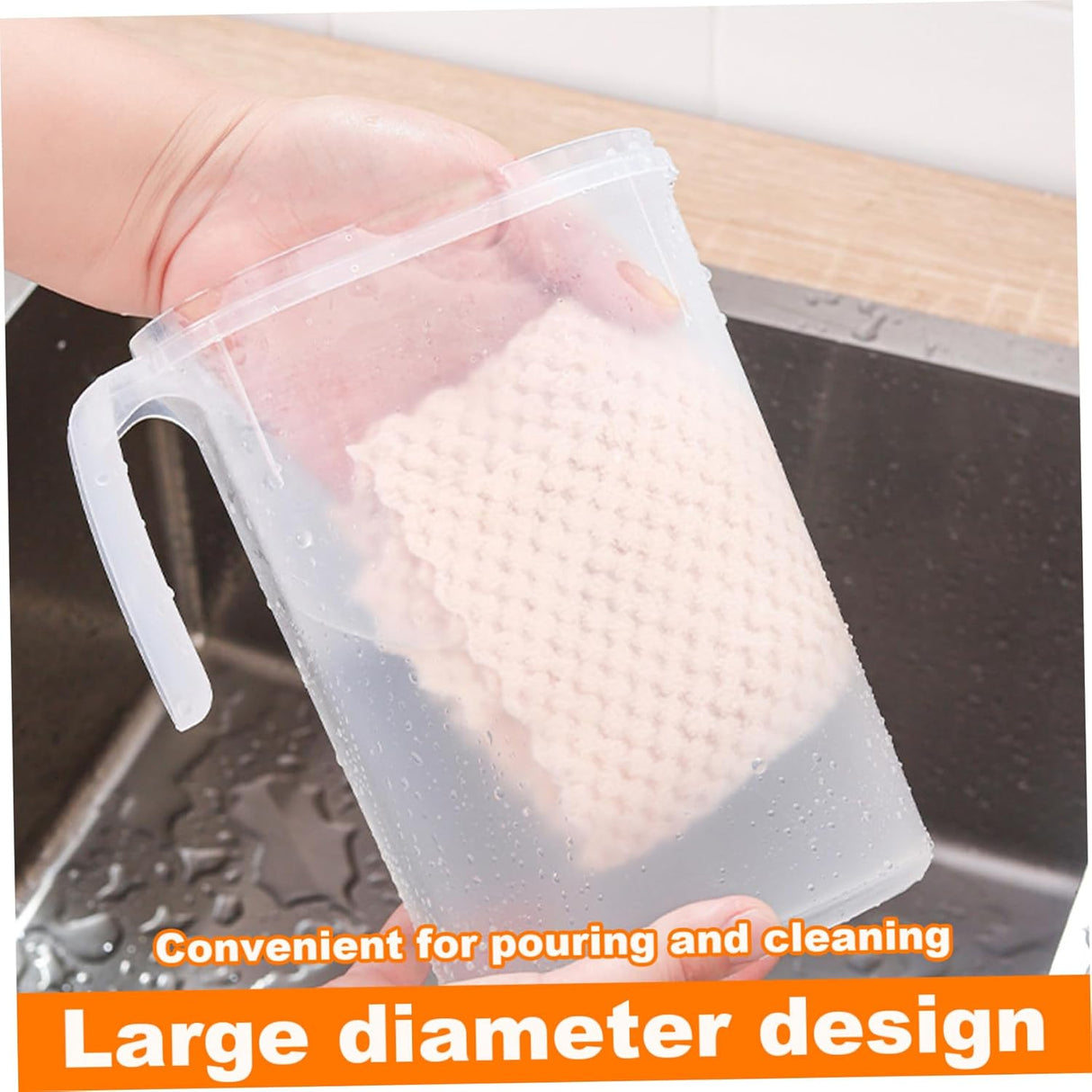 Cooling Water Jug, 1.5L and 2L plastic jug with filter lid, leak-proof for juice or iced tea
