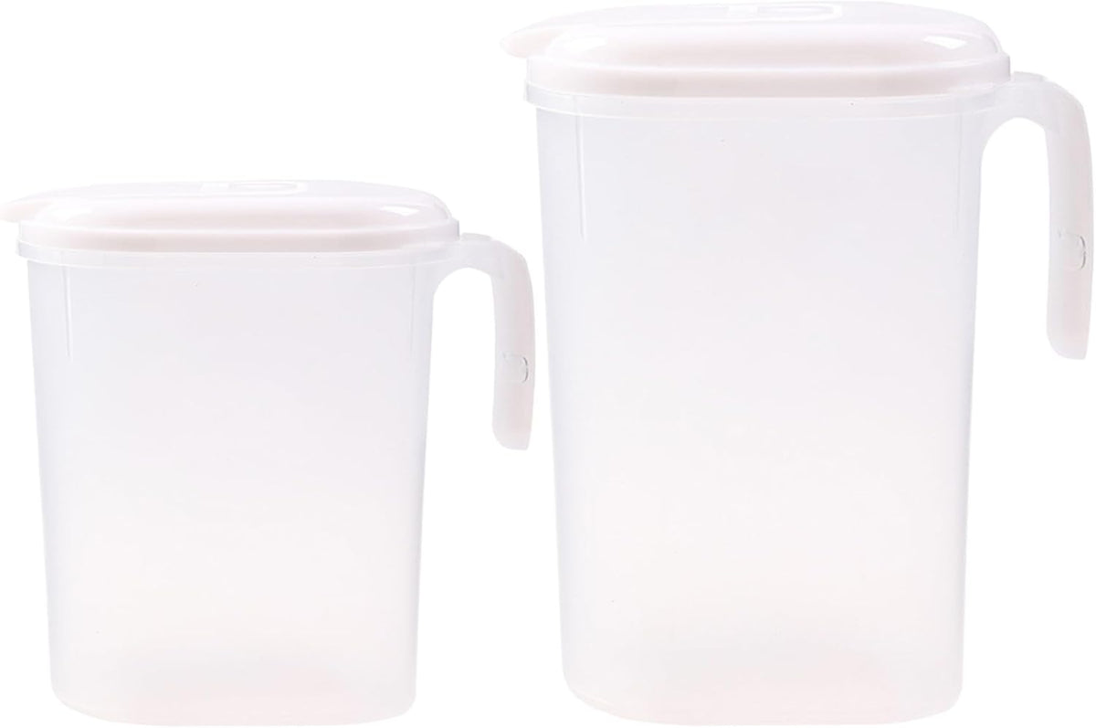 Cooling Water Jug, 1.5L and 2L plastic jug with filter lid, leak-proof for juice or iced tea