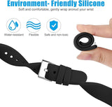 Thin Watch Bands, Compatible with Fitbit Versa 2 Band/Fitbit Versa/Fitbit Versa Lite/SE, Silicone Replacement Strap for Smartwatch Black S
