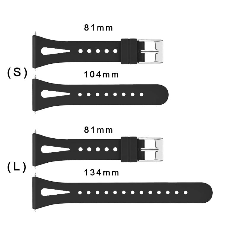 Thin Watch Bands, Compatible with Fitbit Versa 2 Band/Fitbit Versa/Fitbit Versa Lite/SE, Silicone Replacement Strap for Smartwatch Black S