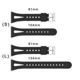 Thin Watch Bands, Compatible with Fitbit Versa 2 Band/Fitbit Versa/Fitbit Versa Lite/SE, Silicone Replacement Strap for Smartwatch Black S