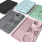 Pet Lick Mat, Food Bowl Pink (Square)