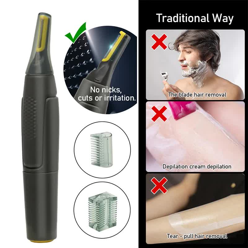 Ultra-thin precision trimmer Electric nose hair trimmer Mini portable ear trimmer for men nose hair shaver Waterproof safe clean USB charging model