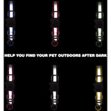 6X Adjustable Reflective Collars for Cats and Puppies with Bell and Safety Buckle, Cute Multicolor Pet Accessories - Top-Down View