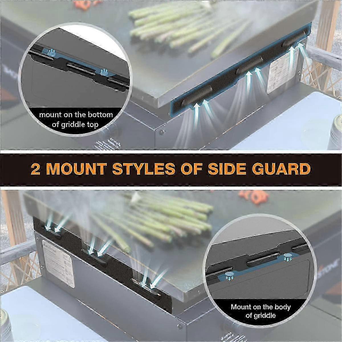 Magnetic Wind Shields for 36-inch Blackstone Grill, Stainless Steel Flame Shield, Grill Accessories - 36 Inch