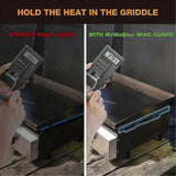 Magnetic Wind Shields for 36-inch Blackstone Grill, Stainless Steel Flame Shield, Grill Accessories - 36 Inch - 45-Degree Angle