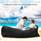 Inflatable Air Lounger with Carry Bag, Portable Inflatable Beach Lounger