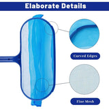 Pool Leaf Skimmer with Telescopic Handle, Fine Mesh Net, Pool Cleaning Tool - Front View