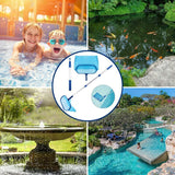 Pool Leaf Skimmer with Telescopic Handle, Fine Mesh Net, Pool Cleaning Tool - Top-Down View