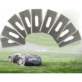 Pack of 30 lawn mower blades for Husqvarna with double ground stainless steel blades 36.518.50.65mm..DEBUNS - Top-Down View