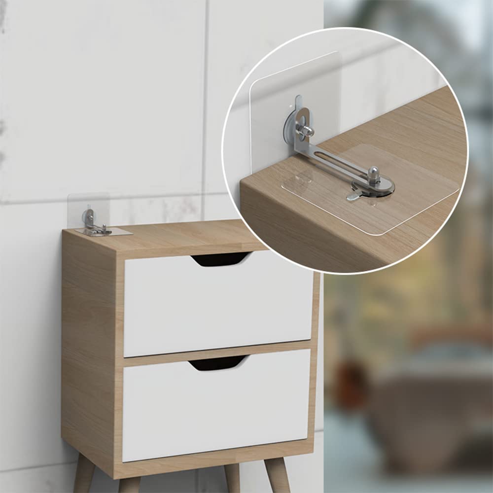pcs Furniture Wall Anchors without drilling the wall Install anti-tip furniture with kit proofing Attach the shelf to the wall to prevent furniture from falling