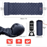 Self-Inflating Camping Mattress: Thick Lightweight Single Camping Mattress Inflatable and Attachable Double Camping Mat and Compact Inflatable Olive Green - Top-Down View