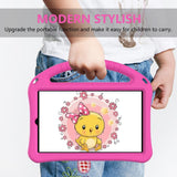 SKALO Lenovo Tab M9 Kids Case with Handle and Stand - Pink Pink - Close-Up Angle