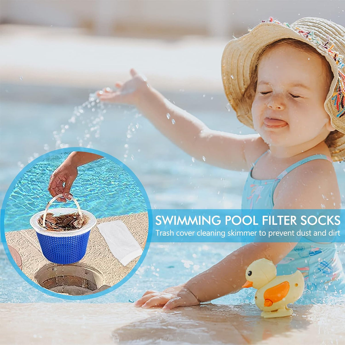 20pcs Pool Skimmer Socks, Pool Filter Socks for Above Ground Pool Skimmer to Catch Leaves, Protect the Pool and Clean It