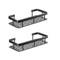 2pcs Bathroom Shelf No Drilling Wall Mount Corner Shelf Shower Storage Bracket Toilet Makeup Organization