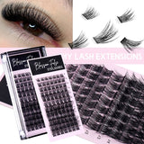 DIY Eyelash Extension Individual Cluster False Eyelashes Transplantation False