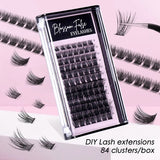 DIY Eyelash Extension Individual Cluster False Eyelashes Transplantation False - Rear View